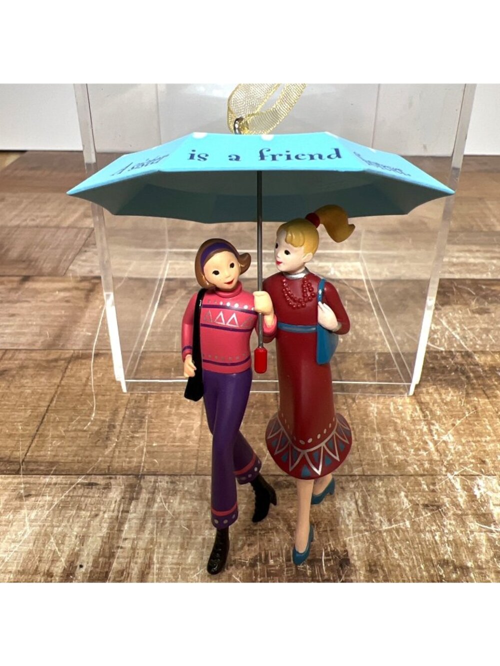 Hallmark Keepsake Ornament Sisters A Sister Is A Friend Forever Blue Umbrella